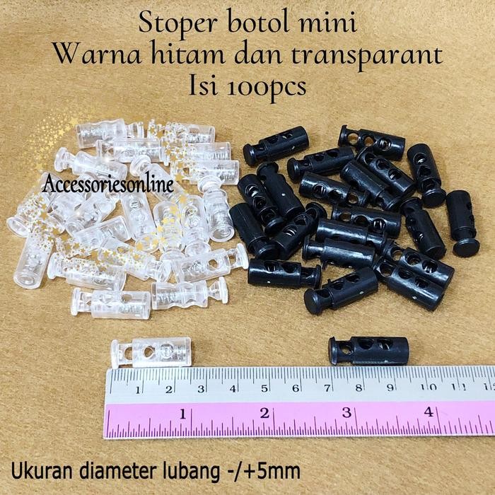 

New stopper botol kecil mini stopper tali kur - 1pak isi 100 pcs