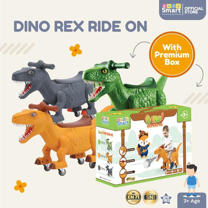 Mobil Dino Bisa Dinaiki BEBE SMART Dino Rex Ride On Mainan Anak Bisa Dinaki Mainan Dino Ride