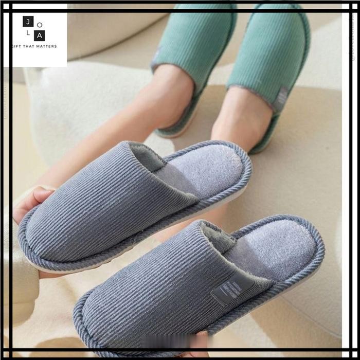 Kei Sandal Rumah Bulu Unisex Nyaman Empuk Wanita Pria Sendal Anti Slip Pasti Ori