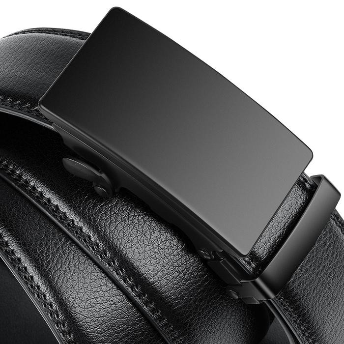 Pilihan- Holo Gesper Lkat Pinggang Pria Kulit Hitam Buckle Besi Sabuk Otomatis Belt