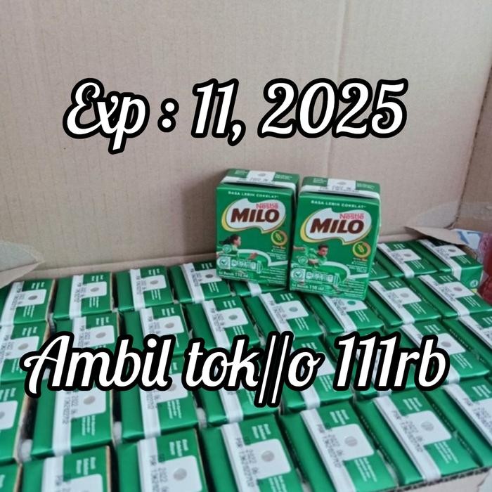 Pilihan- Susu Milo 1 Dus 110 Ml Isi 36 Kotak Active Go 1 Karton Isi 36Pcs 110Ml