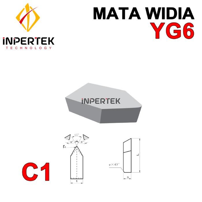 Mata Widia C122 YG6 Pahat Bubut Tip C 122 YG 6 Cemented Carbide Brazed