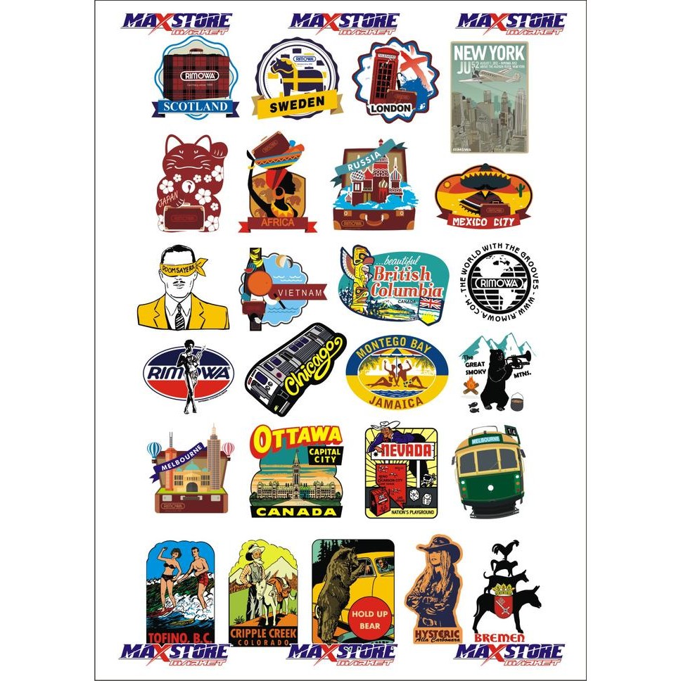 stiker koper / sticker negara / sticker koper / sticker travel