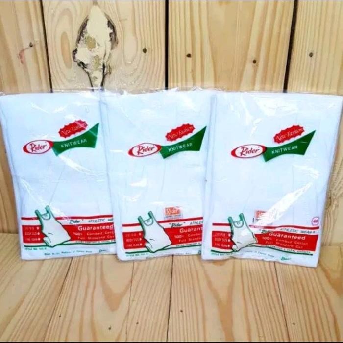 [[6pcs]]kaos singlet rider /kaos kutangRider/Singlet pria rider putih Katun