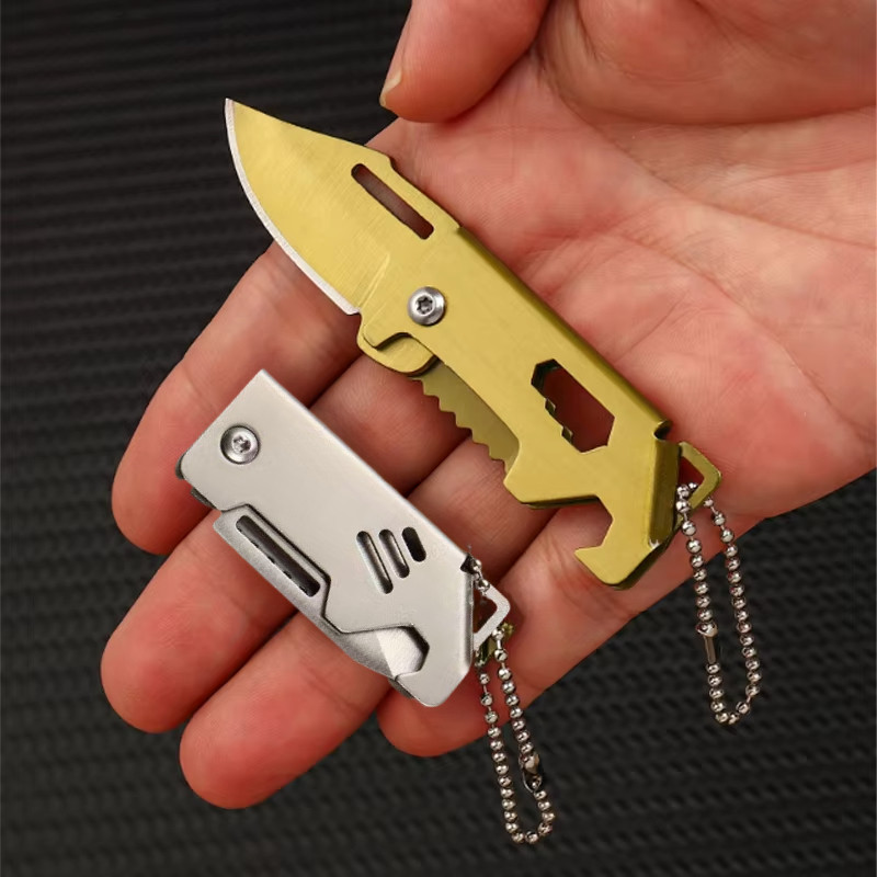 NEW Mini Outdoor Folding Knife D2 Steel Portable Bottle Opener Sharp Tool High Hardness Knife