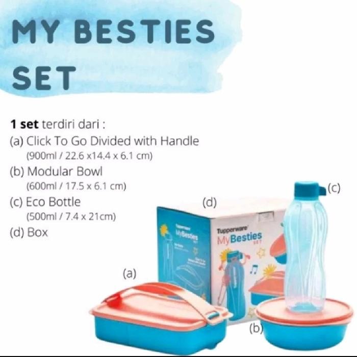 My Besties Set Tupperware, wadah bekal lengkap