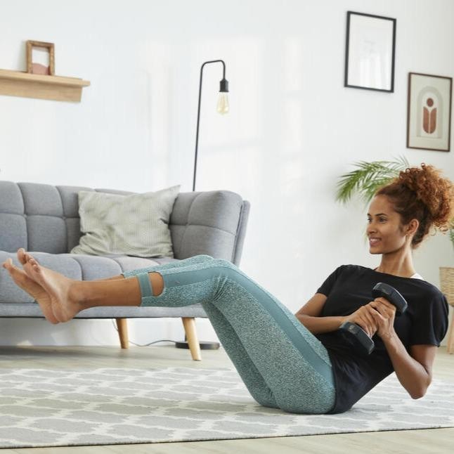 Decathlon NYAMBA Dumbell Kebugaran Sepasang 5 kg Hitam - 8336580