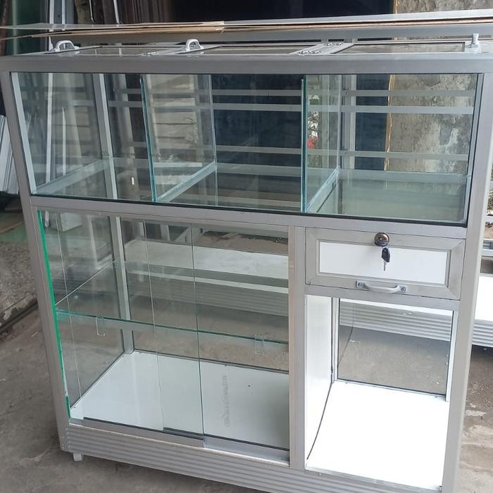 etalase beras 1 meter pake laci