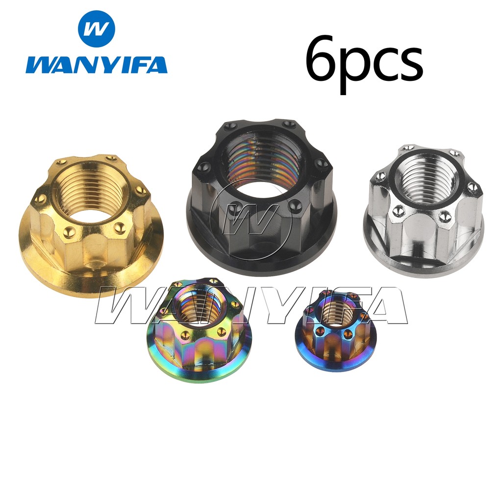 Wanyifa Titanium Nut M6/M8/M10/M12/M14/M16 Torx Flange Hexagon Nuts