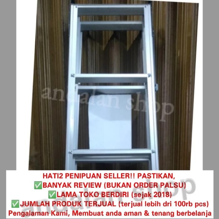Berkualitas Tangga Alumunium Lipat 2.5 Meter Victory/ Tangga Kuat/ Tangga Project Terlariss 