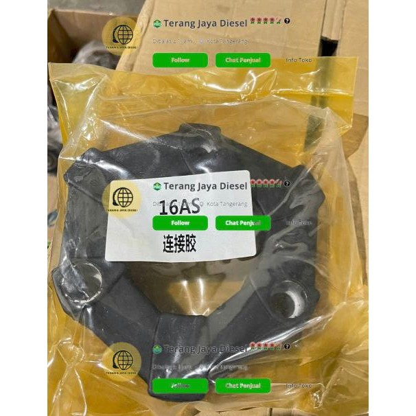 Kopling Main Pump 16AS Komatsu PC30/PC40/PC50 & Kobelco SK50 YCC
