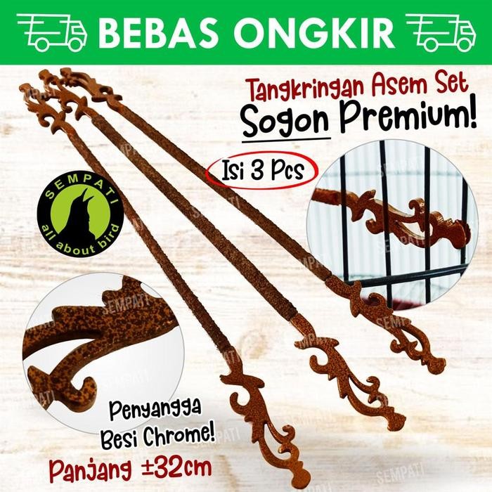 ces0- Tangkringan Ukir Isi 3 Tangkringan Sangkar Burung Konin Sogon Kolibri