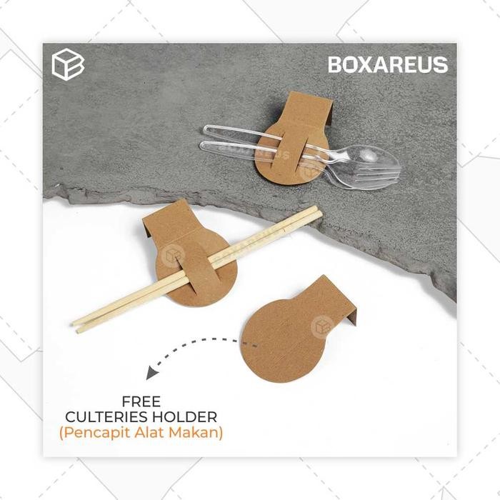 Bungkus Nasi Rice Pack Lunch Box Kertas Kemasan Makanan FP 165 Stiker