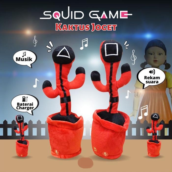 Mainan Boneka Bebek Goyang Squid Game Bisa Bicara Dan Musik Led Hadiah Toy