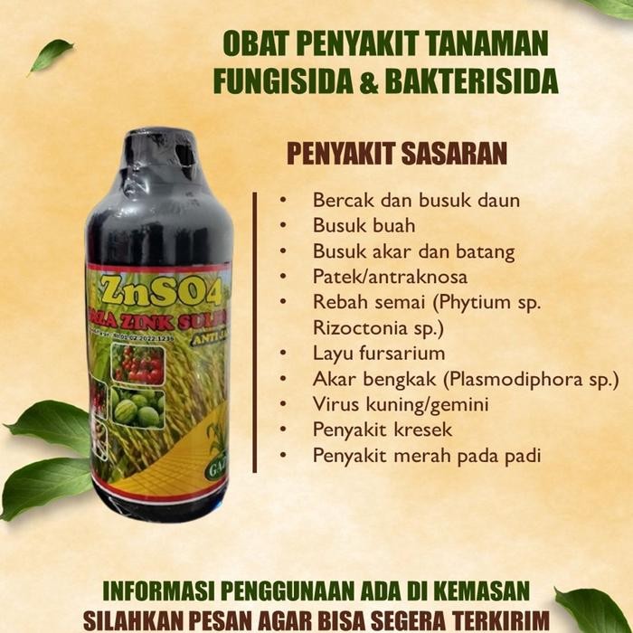 PROMO (TERLARIS) ZNSO4 Fungisida & Bakterisida Hayati isi 500 ML Pupuk Organik Tanaman Obat Atasi