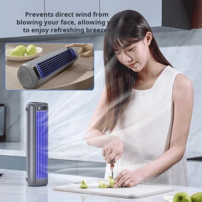 2024 New Tower Fan New USB Tower Fan Bladeless Fan Tower Electric Fan Mini Vertical Air Conditioner,