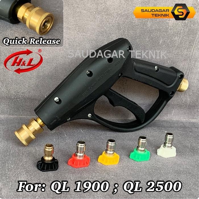 Gun Jet Cleaner H&L QL1900 QL2500 Quick Release Paket Gun Nozzle Spray Mesin Steam H&L QL 1900 QL
