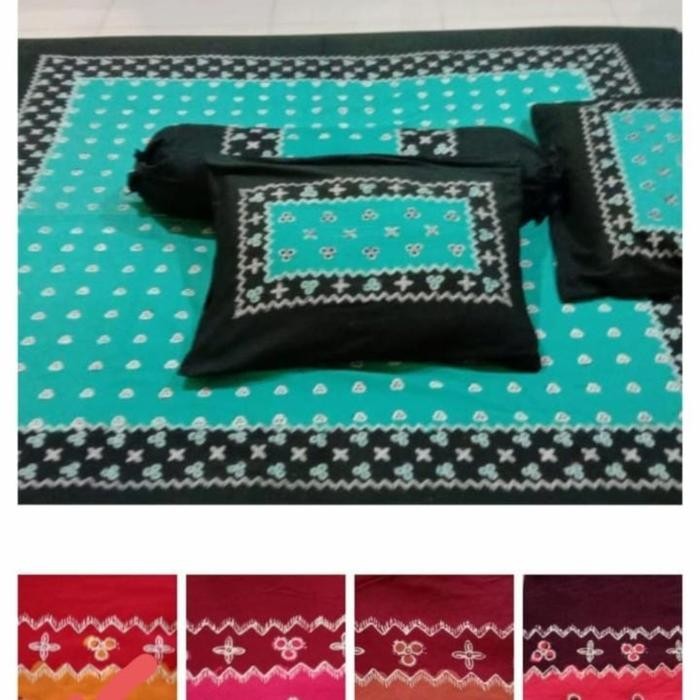 Seprei Batik Pekalongan 120x200 karet PK putra kencana bunga kelir
