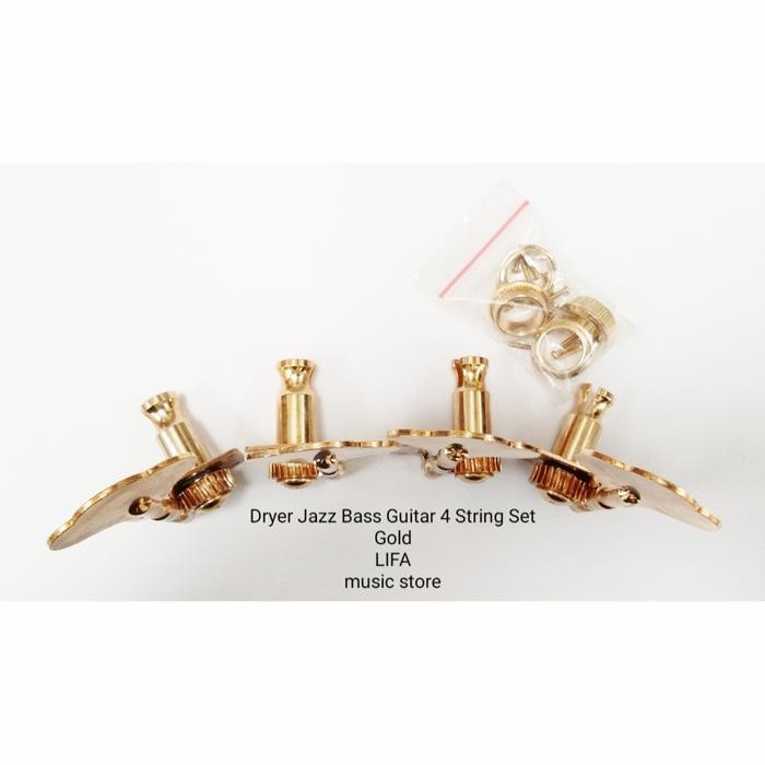 Guitar Dryer Jazz Bass 4 String Set Gold