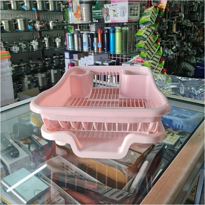 HariPromo- Rp-08 Rak Piring Plastik Yoshikawa, Ready Kuning Hijau Pink Biru