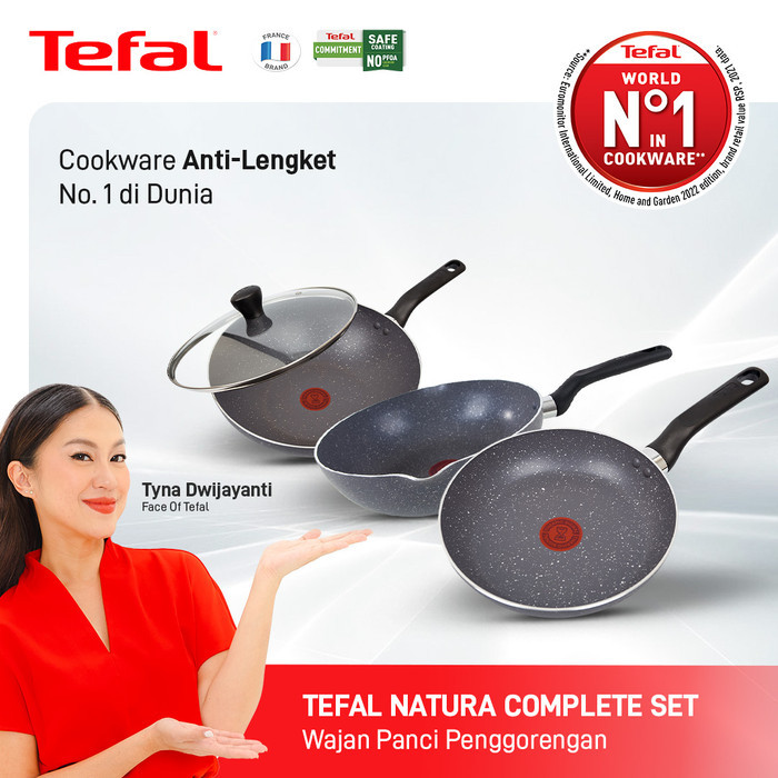HariPromo- Tefal Natura Complete Set - Wajan Panci Penggorengan - Wajan Panci Set