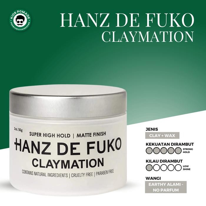 Hanz De Fuko Claymation Original - Pomade Clay Import Premium