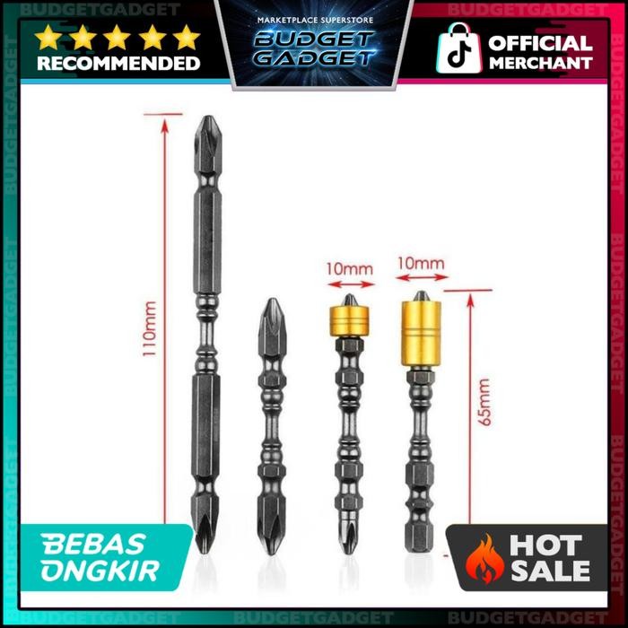 Mata Obeng Phillips Magnetik 4Pcs Magnet Pasti Ori