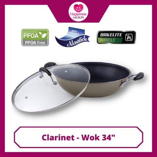 Kirin Wok Clarinet 34cm Teflon Classic Wajan