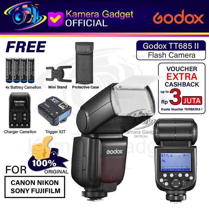 hw5f- Godox Tt685Ii Flash For Cameras Canon Nikon Sony Fujifilm Tt685 Ii X2T