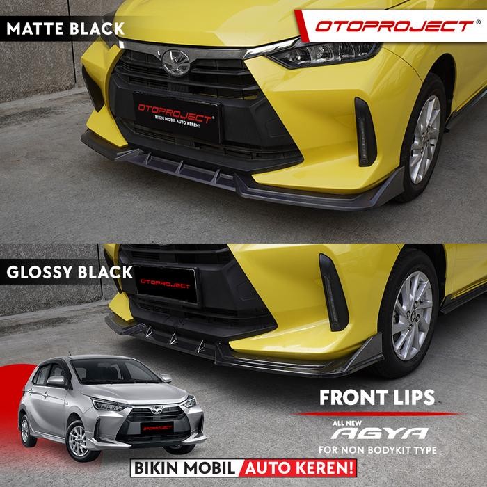 Otoproject - Front Lips A.N Agya 2023 Glossy Black Lips Bumper Agya 2023