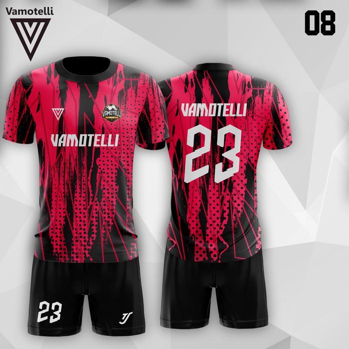 Baju Bola Stelan Futsal Bola Jersey - Vamotelli (Design Sublim #114)
