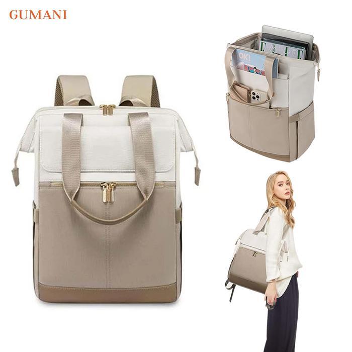 Gumani Set 2 In 1 Ransel Wanita Kapasitas Besar Waterproof Travel Backpack Laptop Backpack