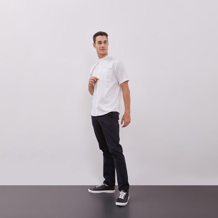 Stanley Adams Baju Koko Lengan Pendek Pria Premium Reguler - Katun Putih Tekstur - Pakaian Muslim