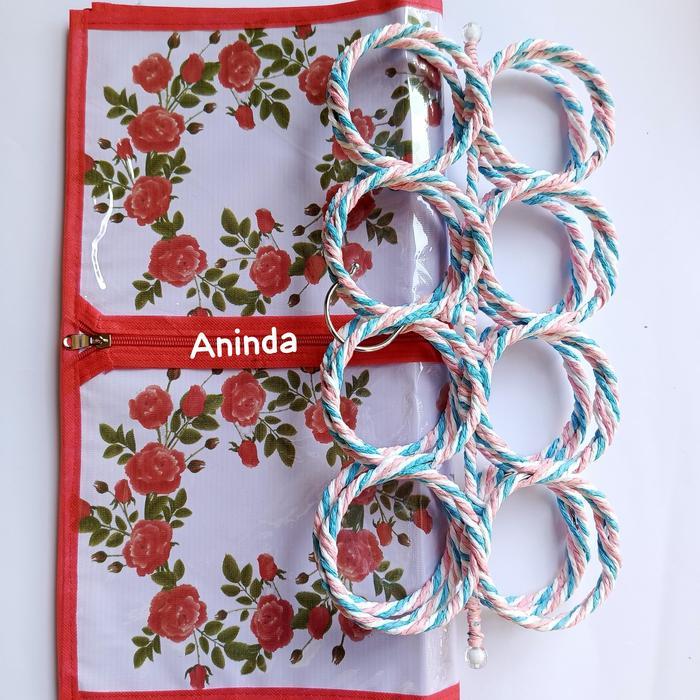 RAK JILBAB JUMBO RING MOTIF BUNGA HANGER RING | RAK JILBAB BUNGA RING | HIJAB SYAL KERUDUNG JILBAB -