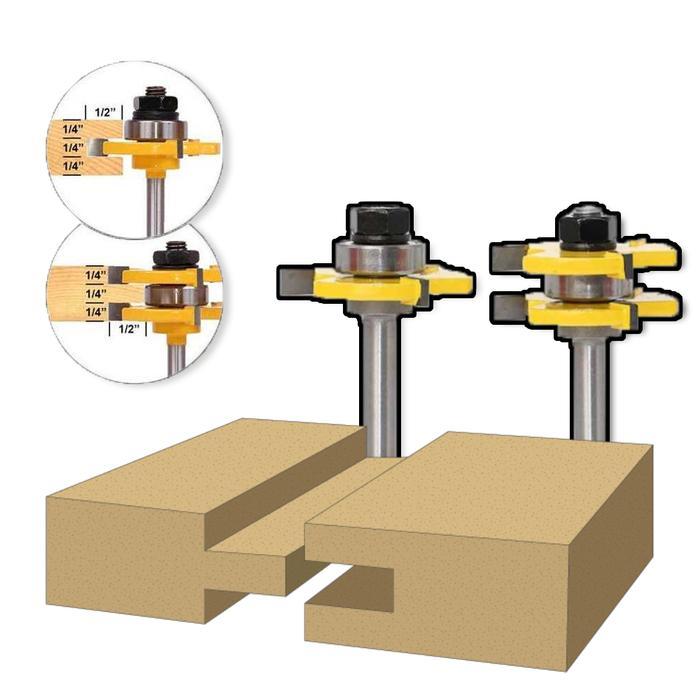Terlaris Mata Profil Router Trimmer Untuk Sambung Kayu Tongue & Groove