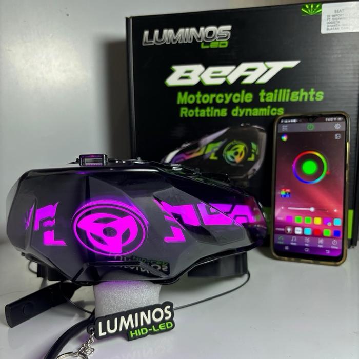 Lampu Rem Stoplamp Beat 2020-2024 New Stoplamp Rgb App Model Lazy Saringgan Original Luminos