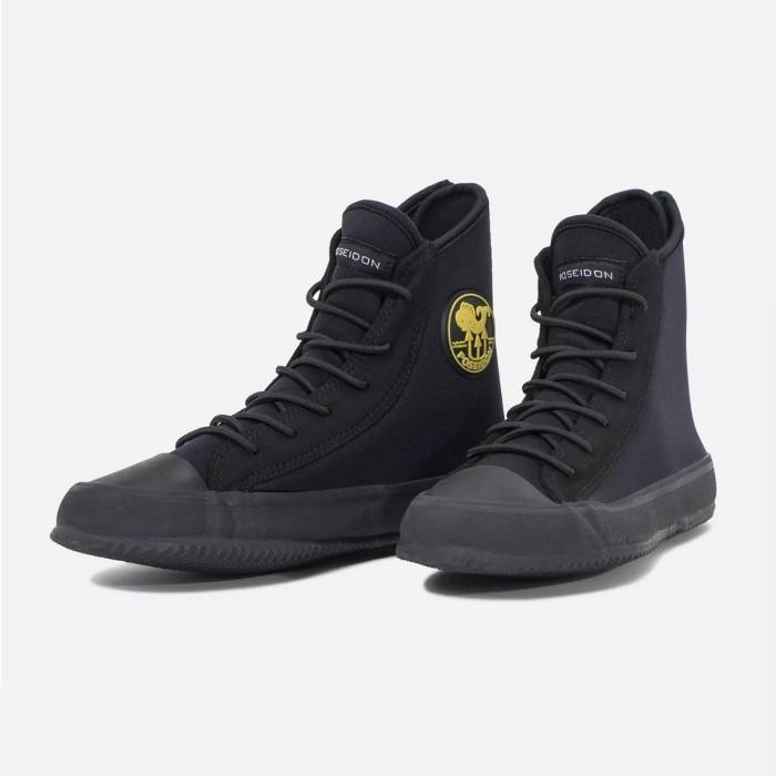 Poseidon - One Shoe Boots - Full Black, EU 38
