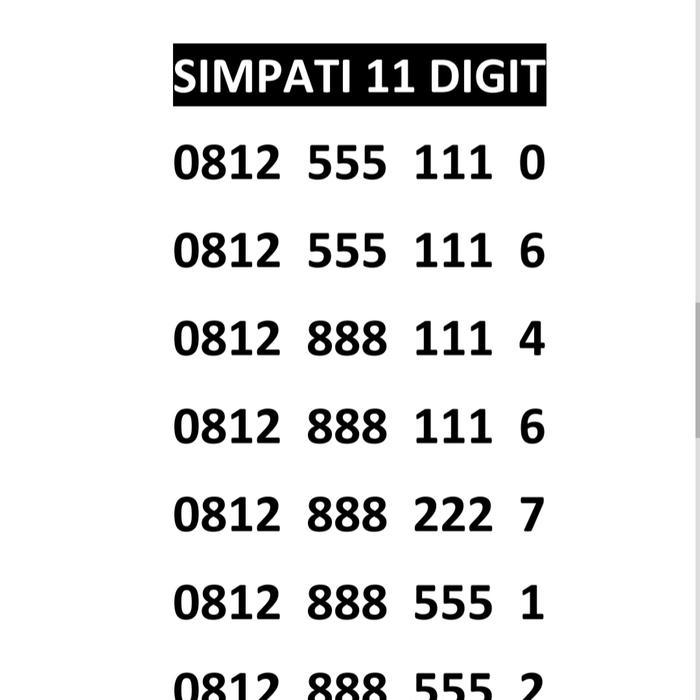 simpati 11 digit
