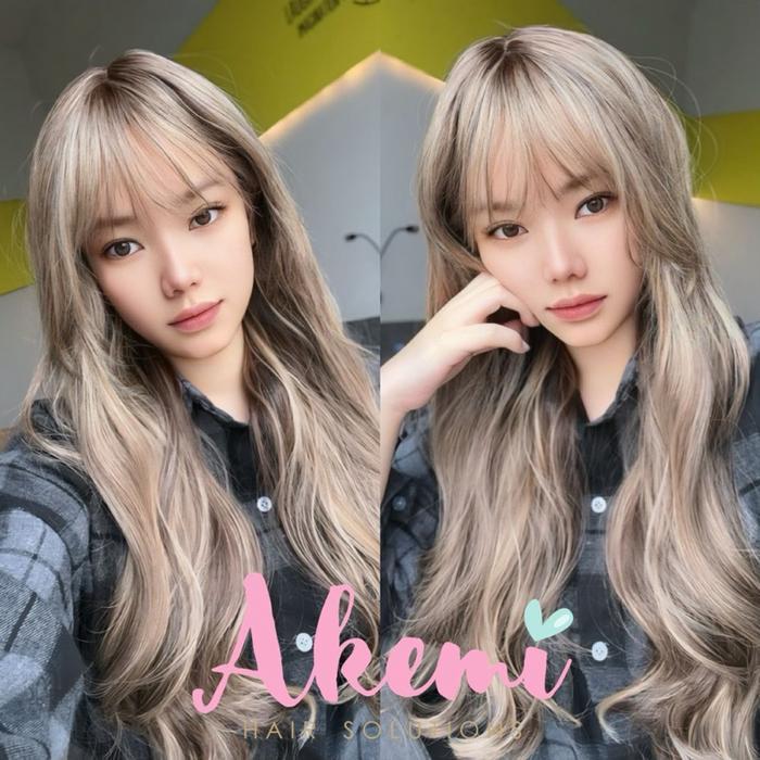 [Akemi Hair] - Lace Front Wig Akemi Poni - Wave 60Cm Rambut Palsu Wanita Dewasa Panjang Natural Wig
