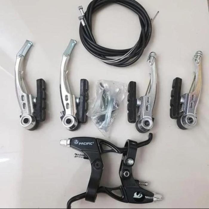 Rem V-BRAKE Pacific Komplit Set Sepeda MTB / BMX / LIPAT