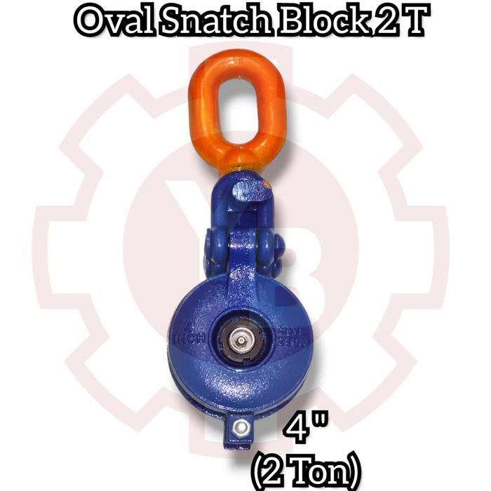 Oval Snatch Block 4 Inch Kapasitas 2 Ton untuk Kawat Sling