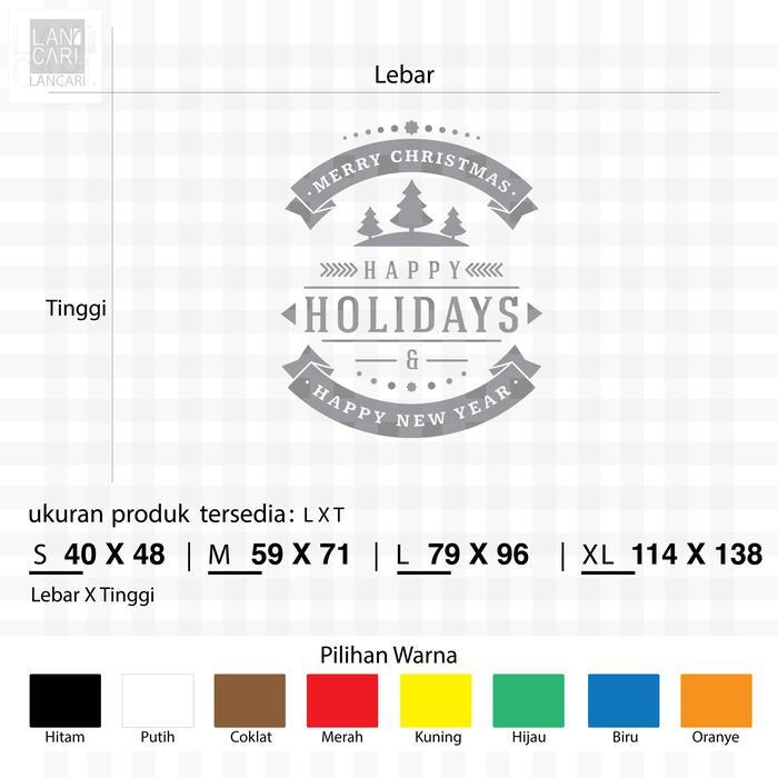 Sticker Kaca Happy Holiday Natal Christmas Stiker Dinding Natal