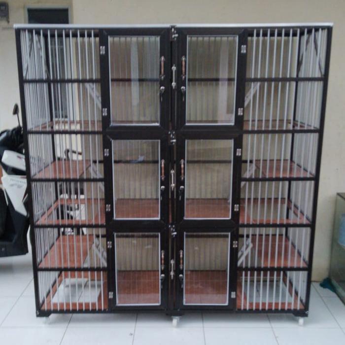 kandang kucing alumunium 6 kamar