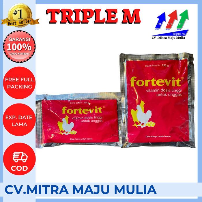 FORTEVIT 100 gram dan 250 gram - Vitamin Untuk Unggas