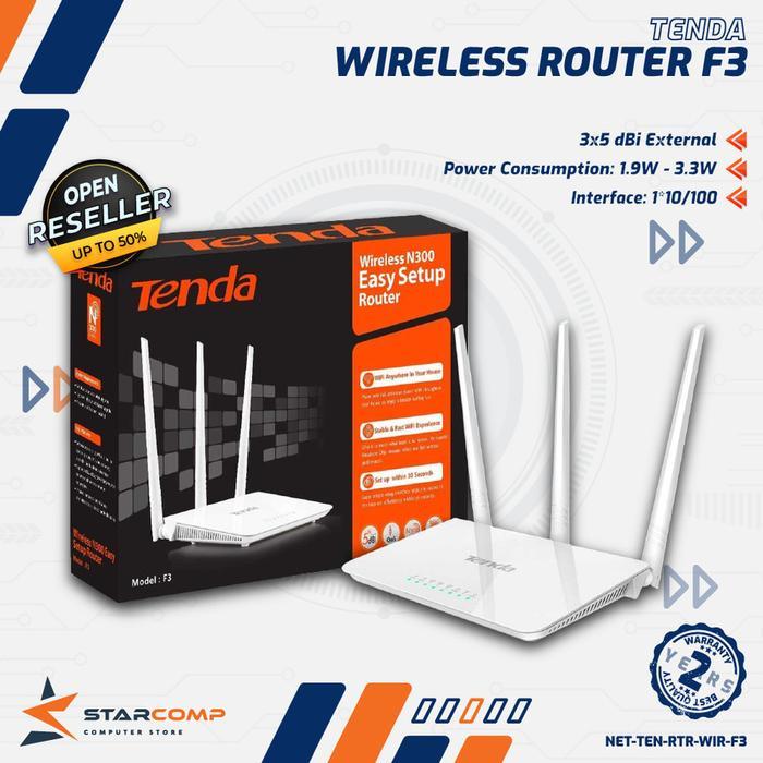 Tenda F3 Wireless Router 300Mbps 3Xantenna 5Dbi
