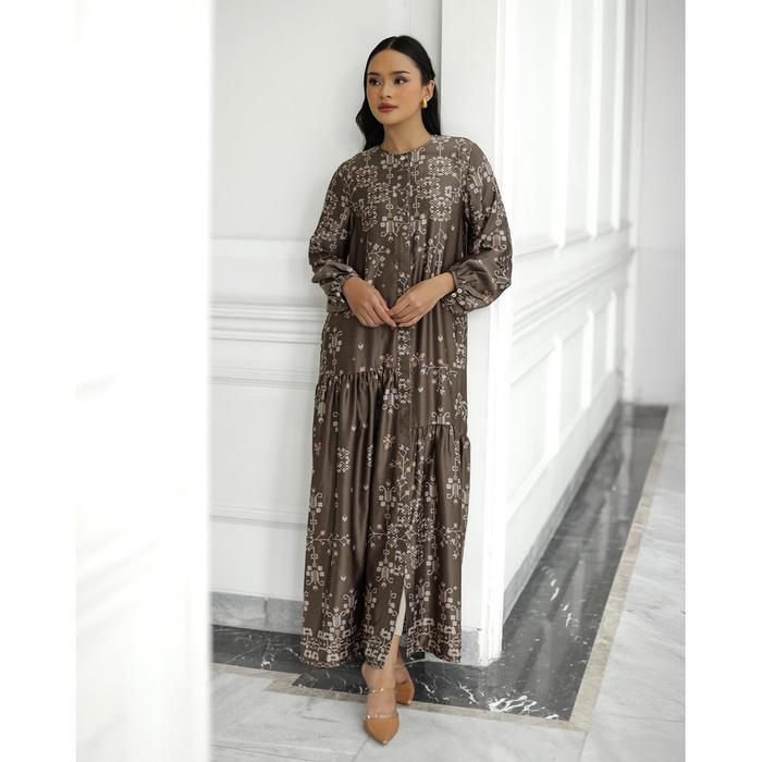 Geulis.id DAHAYU DRESS / DRESS WANITA / SARIMBIT KELUARGA (4 warna) - MIDNIGHT, XS