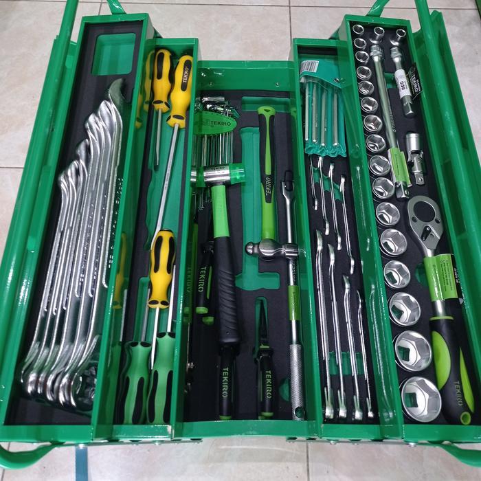 Promo Kotak Perkakas Set 66 Pcs Tekiro Tool Box Set 66 Pcs /Mechanic Tools Premium