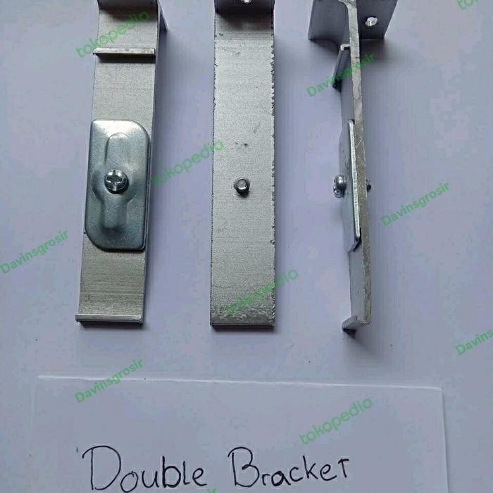 Cket Double Rel Gorden Alumunium Kotak/Oval/Kaki Double Rel Gorden