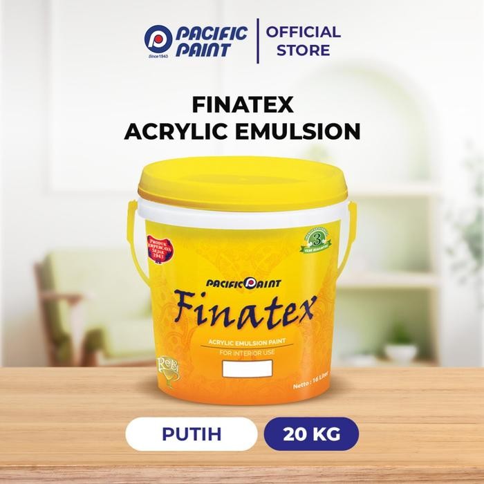 Finatex Acrylic Emulsion-Cat Dinding Interior- PUTIH-20kg