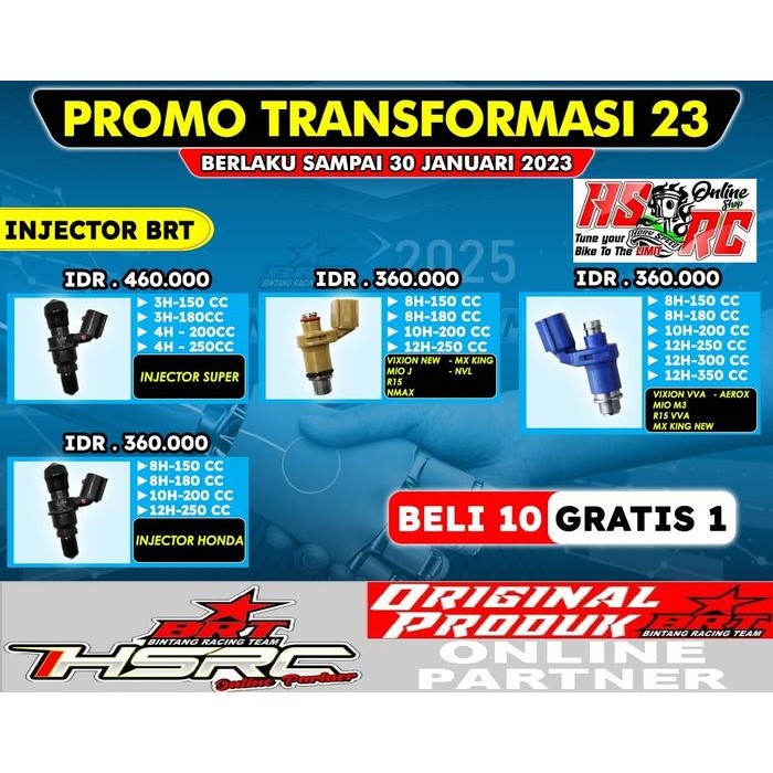 Injector Racing Brt Scoopy Fi Esp Beat Injeksi Injector Vario 125 150